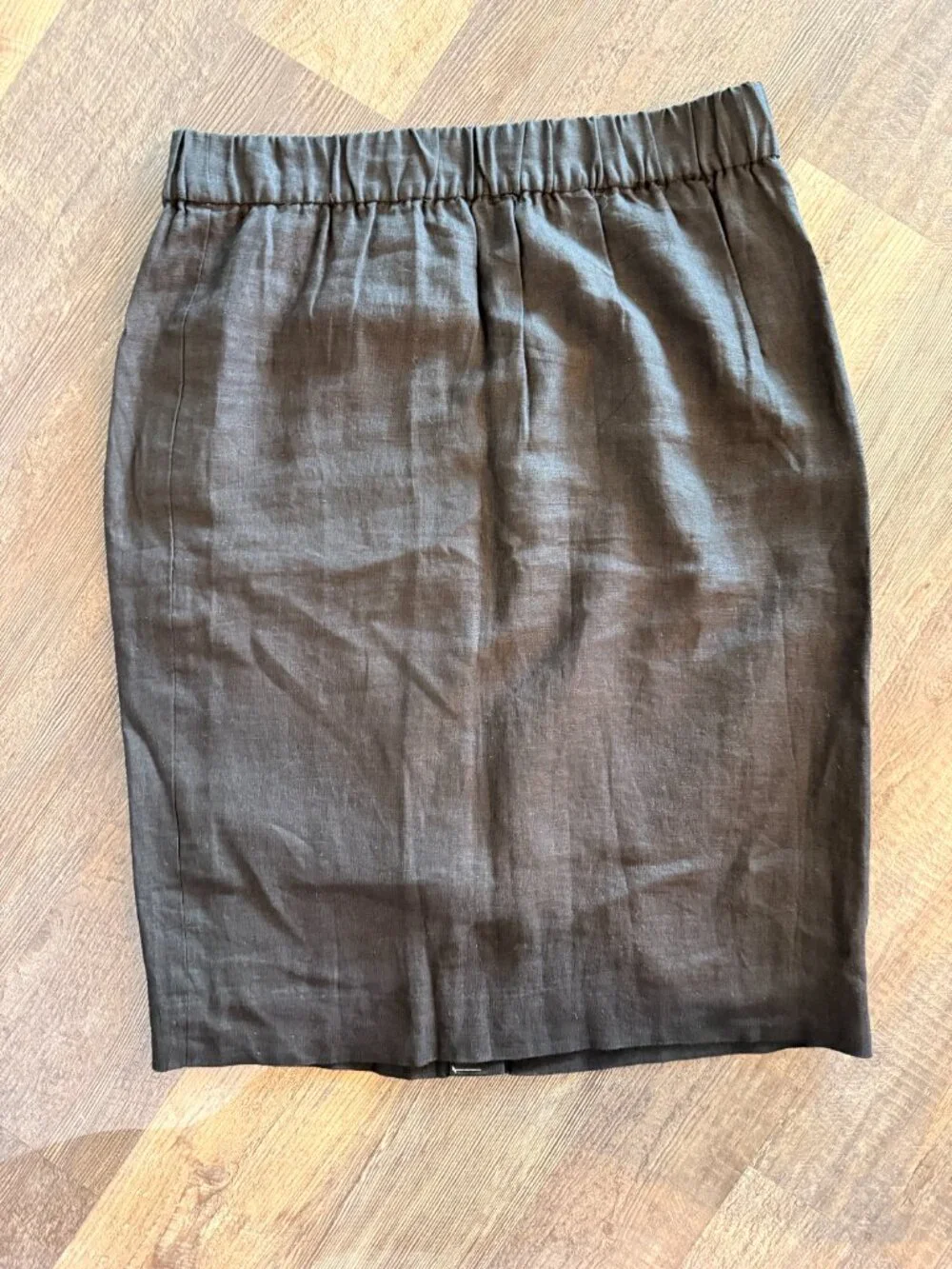 J Crew Black Linen Pull On Skirt -- never worn